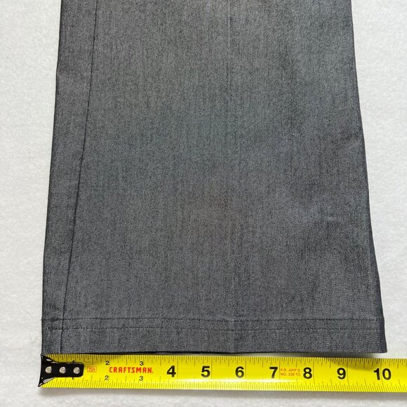 RQT Petite Women's Gray Wide-Leg Stretch Dress Pants Size 12P Mid Rise - Picture 9 of 10